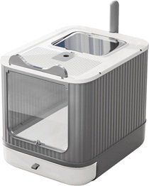 Upgraded Fully Enclosed Cat Litter Box